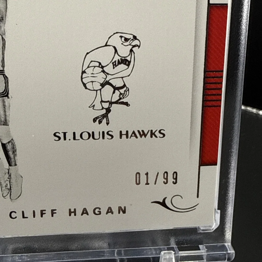 2017-18 Panini National Treasures CLIFF HAGAN St. Louis Hawks AUTO 1/99